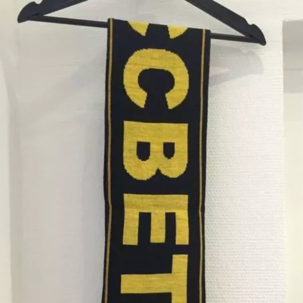 GOSHA RUBCHINSKIY SUNRISE LOGO YELLOW SCARF f/w 20